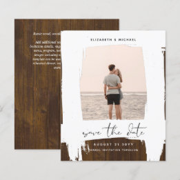 Urban Chic Minimalist PHOTO Save The Dates BUDGET