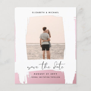 Urban Chic Minimalist PHOTO Save The Dates BUDGET Flyer