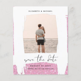 Urban Chic Minimalist PHOTO Save The Dates BUDGET Flyer