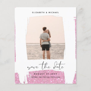 Urban Chic Minimalist PHOTO Save The Dates BUDGET Flyer