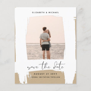 Urban Chic Minimalist PHOTO Save The Dates BUDGET Flyer