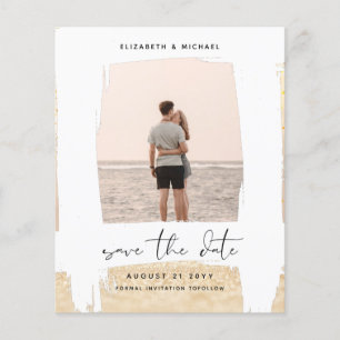 Urban Chic Minimalist PHOTO Save The Dates BUDGET Flyer