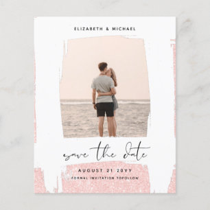 Urban Chic Minimalist PHOTO Save The Dates BUDGET Flyer