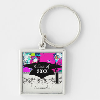 urban city graffiti paint splatter graduation keychain