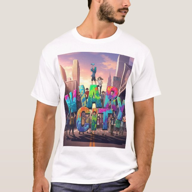 Urban City Graffiti Power T-Shirt (Front)