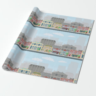 Urban City Wrapping Paper