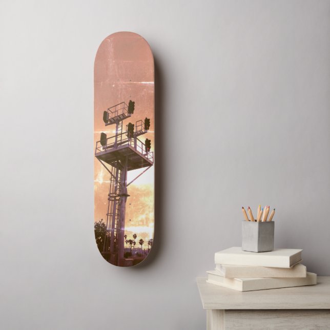 Urban Cityscape Riding Rails Two Skateboard (Wall Art)