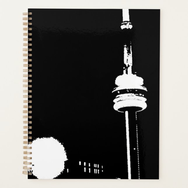 Urban CN Tower at Night notebook Planner (Front)