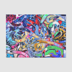 Urban colourful abstract spin art  tissue paper