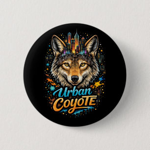 Urban Coyote 2 Inch Round Button