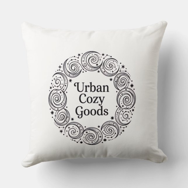 urban cozy goods throw pillow (Back)