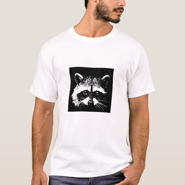 Urban Critter - Raccoon Face - animal designs T-Shirt (Front)