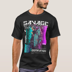 Urban Cyberpunk Streetwear Savage Domination T-Shirt
