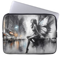 Urban dark fairy fantasy futuristic gothic city