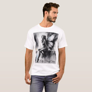 Urban dark fairy fantasy futuristic gothic city  T-Shirt