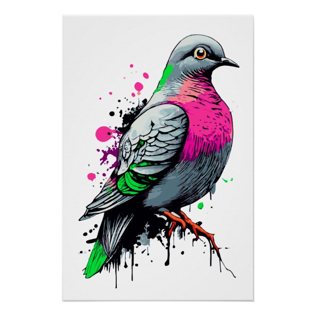 Urban Dove - Poster Pigeon - Poster Hope Dove (Devant)