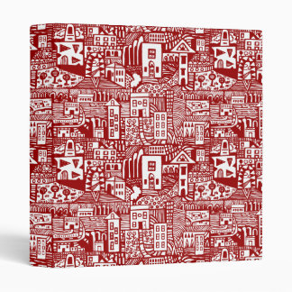 Urban Dream - Ruby Red and White Binder