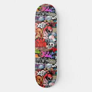 Urban dynamic street art Graffiti art pattern Skateboard