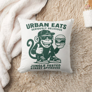 Urban Eats Throw Pillow