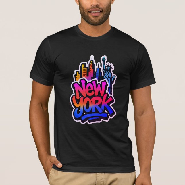 Urban Echo: Graffiti Pulse T-Shirt (Front)