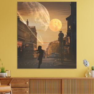 Urban Eclipse Canvas Print