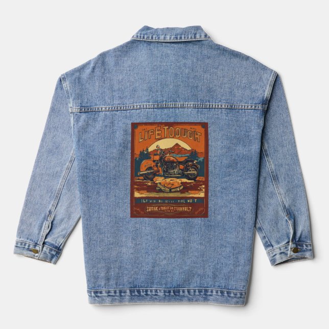 Urban Edge : Veste de Denim dure à vie avec casque (Verso)