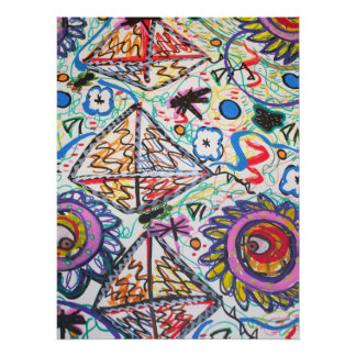 Urban Edgy Abstract Graffiti Poster | Tag Angels