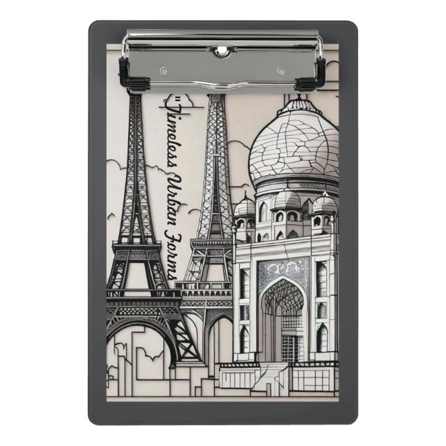 "Urban Elegance" Mini Clipboard (Front)