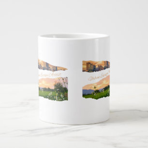 Urban Escape Artist City to Nature Sunset Design Large Coffee Mug