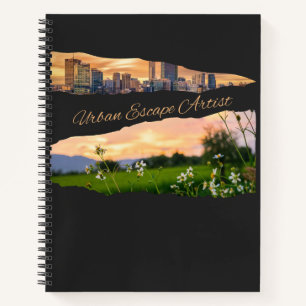 Urban Escape Artist City to Nature Sunset Design Notebook