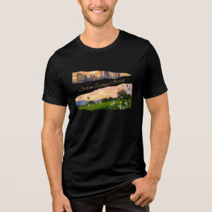 Urban Escape Artist City to Nature Sunset Design Tri-Blend Shirt