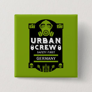 Urban Exploration Urbex 2 Inch Square Button