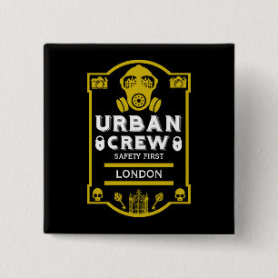 Urban Exploration Urbex 2 Inch Square Button