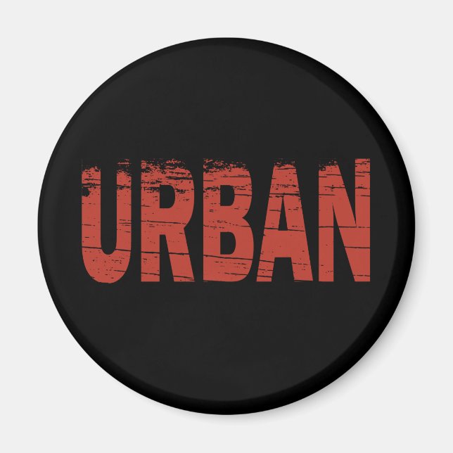 urban explore urbex lettering script graphic magnet (Front)