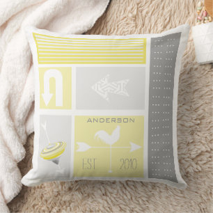 Urban Farm Pattern Throw Pillow