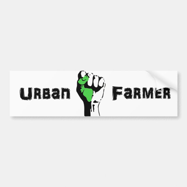 Urban Farmer Fist in the Air Bumper Sticker (Front)