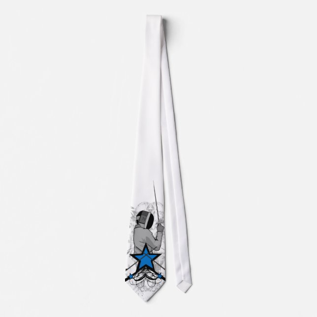 Urban Fencing Illustration Tie (Front)