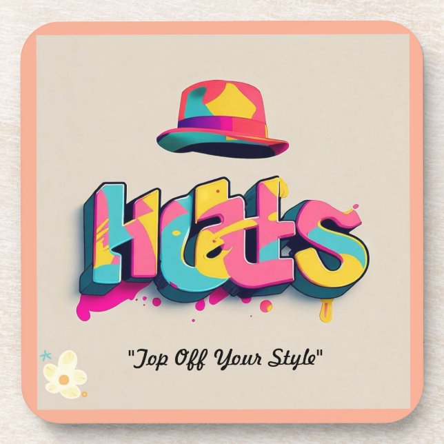 "Urban Flair Hats" Coaster (Front)