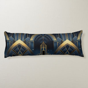 Urban flashlight in Art Deco Body Pillow