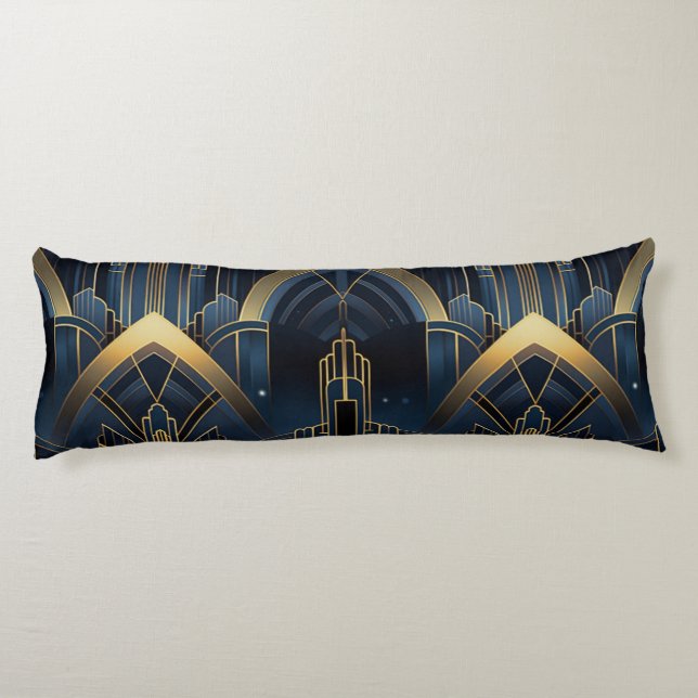 Urban flashlight in Art Deco Body Pillow (Back)