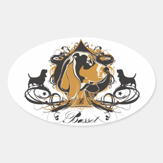 Urban Flourish Basset Hound Sticker