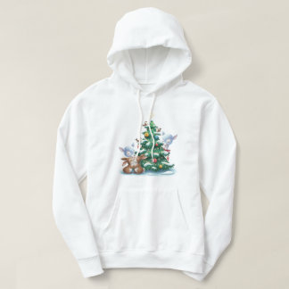 Urban Forest Rebels: 3D Graffiti Winter Wildlife Hoodie