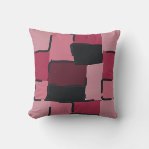 Urban Geo Blush Muted Hero Pattern Throw Pillow
