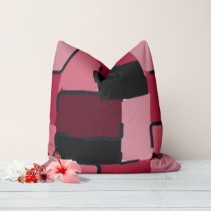 Urban Geo Blush Muted Hero Pattern Throw Pillow
