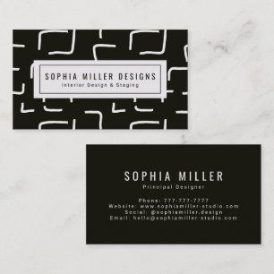 Urban Geo   Carbon Black   Blender Pattern Business Card