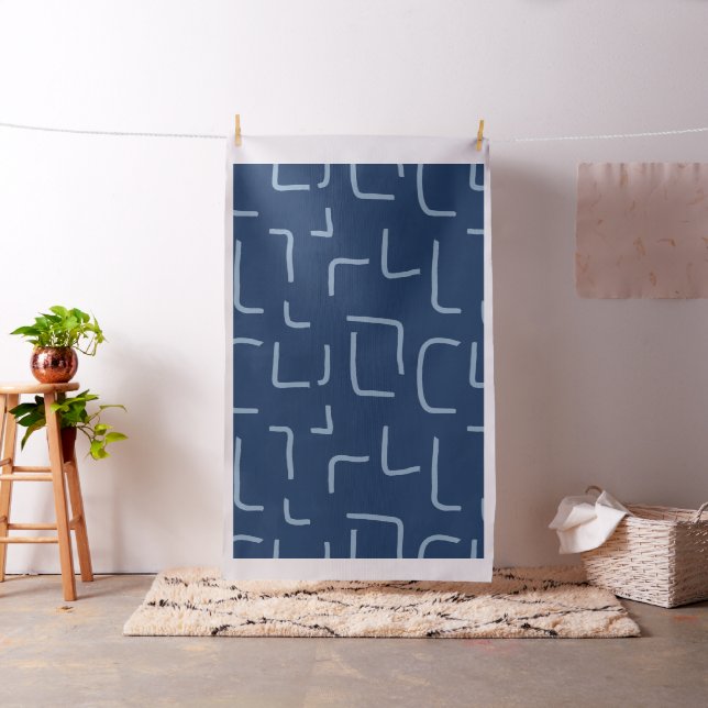 Urban Geo | Cobalt Cool | Blender Pattern Fabric (In Situ)