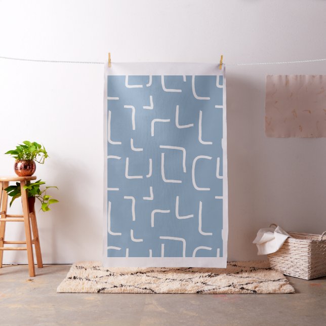 Urban Geo | Cobalt Cool | Blender Pattern Fabric (In Situ)