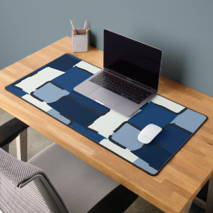 Urban Geo Cobalt Cool Hero Pattern Desk Mat