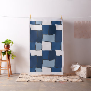 Urban Geo Cobalt Cool Hero Pattern Fabric