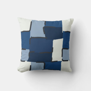 Urban Geo   Cobalt Cool   Hero Pattern Throw Pillow
